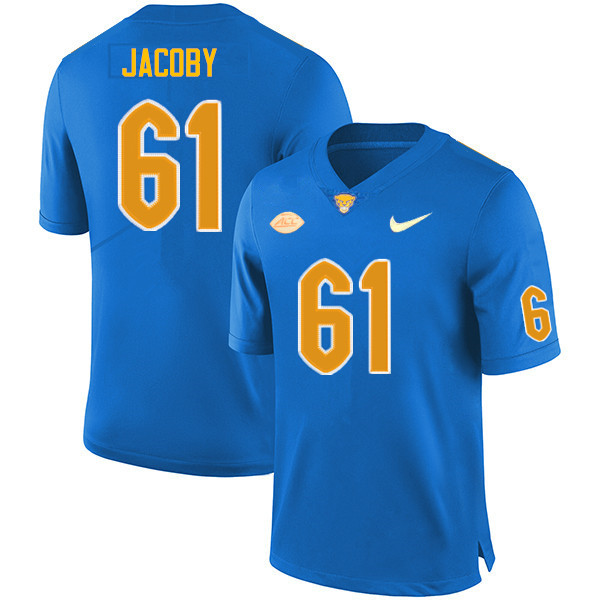 Men #61 Ryan Jacoby Pitt Panthers College Football Jerseys Sale-Royal